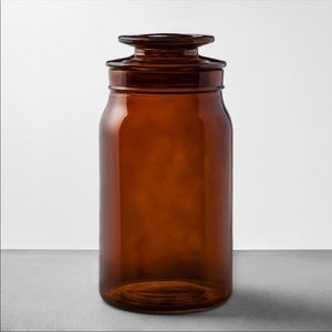 Hearth and hand amber jar